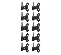 Alberts 863845 Paumelle avec plaque décorative, à visser, peinture noire par immersion, entraxe Ø 14 mm, plaque 94 x 94 mm, lot de 10