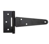 Alberts 864101 Bande pour caisses | avec goupille détachée | laque noire à tremper | bande : 148 mm | charnière : 40 mm | kit de 10