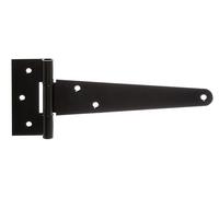 Alberts 864118 Bande pour caisses | avec goupille détachée | laque noire à tremper | bande : 198 mm | charnière : 40 mm | kit de 10