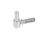 Alberts 864446 Gond à visser | avec filetage métrique | galvanisé, en bleu | cote axe Ø16 mm | 65 x 33 mm | kit de 10