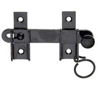 Alberts 864606 Fermeture de volet fléau | avec dispositif d'arrêt | laque noire pour immersion | taille 120 x 65 mm | kit de 10