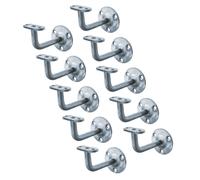 Alberts 865078 Support de main courante, à fixer au mur, appui non réglable, à visser, appui droit, galvanisé, lot de 10