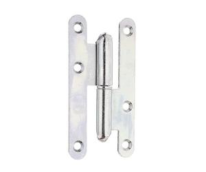 Alberts 865405 Paumelle universelle type Paris | utilisable à gauche ou à droite | galvanisé bleu | 110 x 55 mm | kit de 12