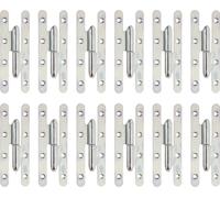 Alberts 865412 Charnière à levier type Paris, gauche ou droite, électro-galvanisé bleu, 140 x 55 mm, set de 12 pièces