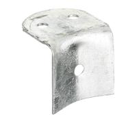 Alberts 867225 Ferrure pour traverse de clôture, galvanisée à chaud, pour poteaux et traverses de clôture demi-rondes de Ø 100 mm, 70 x 65 x 70 mm, lot de 10