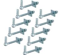 Alberts 867478 Gond, sans support, réglable, électro-galvanisé jaune, dimension de l'axe Ø16 mm, longueur 180 mm, set de 10 pièces