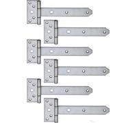 Alberts 868666 Croix de suspension, avec goupille rivetée, acier inoxydable, sangle 192 x 34 mm, charnière 92 x 44 mm, lot de 6