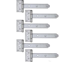 Alberts 868666 Croix de suspension, avec goupille rivetée, acier inoxydable, sangle 192 x 34 mm, charnière 92 x 44 mm, lot de 6