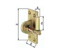 Alberts 868789 Loquet à visser | Réglable de 20 mm | Galvanisé à chaud | Diamètre du mandrin 13 mm | Plaque 100 x 40 mm | Lot de 6