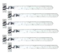 Alberts 868857 Penture | droite, bout arrondi, réglable de 30 mm | galvanisée à chaud | 460 x 40 mm | kit de 6
