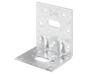 Alberts 869168 Équerre d'assemblage renforcée avec deux nervures | galvanisée Sendzimir | 50 x 77 x 64 mm | kit de 50