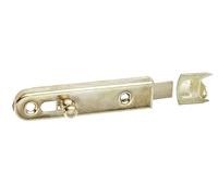 Alberts 869182 Verrou de meuble avec poignée bouton | droit, avec équerre de butée | acier nickelé | 70 x 16 mm | kit de 25