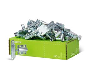 Alberts 869991 Charnière à levier, réglable de 60 à 85 mm, électro-galvanisé, passivé à couche épaisse, 83 x 15 mm, set de 20 pièces
