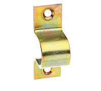 Alberts 901868 Gâche | avec trous de vis noyés | galvanisée, en jaune | 18 x 24 mm | kit de 2