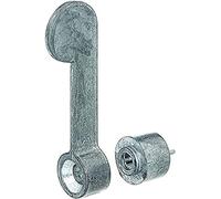 Alberts 903664 Tourniquet | avec gâche et pièce d'écartement | zinc coulé sous pression | pièce d'écartement: Ø14,4 mm | longueur du tourniquet: 60 mm | Kit de 2