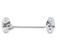 Alberts 903855 Crochet contrevent | avec platines d'angle ou œillets sur les platines | électro-galvanisé, passivé à couche épaisse | longueur 120 mm | crochet Ø 5,8 mm