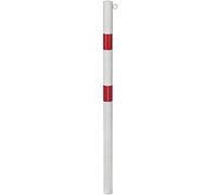 Alberts Blanc GAH 782474 Norme barrière SK | en Option dans différentes Versions | à Poser dans Le béton Poteau Hauteur au-Dessus du Sol 100 cm, Ø 60 mm / 1 Öse