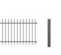 Alberts Chaussee 510640 Kit complet de clôture à visser - Différentes longueurs et hauteurs - Disponible en différentes couleurs - Anthracite - Hauteur : 100 cm - Longueur : 8 m