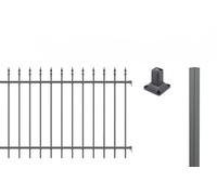 Alberts Chaussee 510794 Kit complet de clôture à visser - Différentes longueurs et hauteurs - Disponible en différentes couleurs - Anthracite - Hauteur : 100 cm - Longueur : 6 m