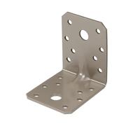 Alberts DURAVIS® 821807 Lot de 50 connecteurs d'angle pour charges lourdes avec rainure - Revêtement duplex beige perle RAL 1035 - Dimensions : 70 x 70 x 55 mm