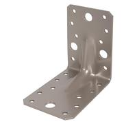 Alberts DURAVIS® 821814 Lot de 25 connecteurs d'angle pour charges lourdes avec rainure - Revêtement duplex beige perle RAL 1035 - Dimensions : 90 x 90 x 65 mm
