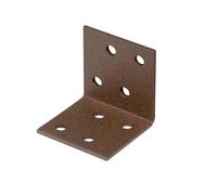 Alberts Duravis® 822514 Lot de 50 connecteurs coudés - Revêtement duplex marron rouille - Dimensions : 40 x 40 x 40 mm