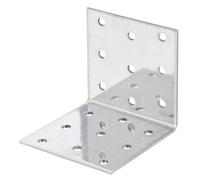 Alberts Equerre de panneau perforé | galvanisé sendzimir | 40 x 40 x 60 mm | Set de 20 pièces