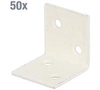 Alberts Equerre large | blanc plastifié | 40 x 40 x 40 mm | Set de 50 pièces