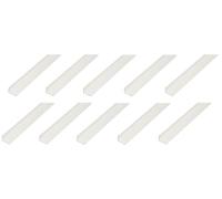 Alberts Lot de 10 profilés d'angle - Plastique - Blanc - 2000 x 20 x 10 mm