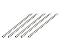 Alberts, 5 tubes ronds, aluminium, anodisé argenté, diamètre 20 x 1 mm, longueur 1 mètre
