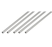 Alberts, 5 tubes ronds, aluminium, anodisé argenté, diamètre 15 x 1 mm, longueur 2 mètres