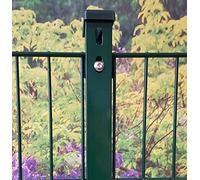 Alberts Lot de 8 supports de poteau en U - Avec ancrage à béton en acier rond - Acier inoxydable - Largeur légère : 91 mm - Longueur de l'ancrage en béton : 200 mm
