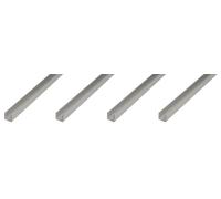 Alberts, profil en U, aluminium, dimensions 10 x 15 x 10 x 1,5 mm, longueur 2 m, finition argentée par anodisation