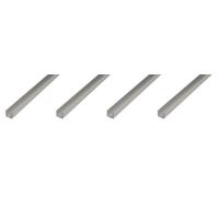 Alberts, profil en U, aluminium, dimensions 10 x 22 x 10 x 1,5 mm, longueur 1 mètre, finition argentée par anodisation
