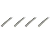 Alberts, profil en U, aluminium, dimensions 10 x 22 x 10 x 1,5 mm, longueur 2 mètres, finition argentée par anodisation