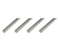 Alberts, profil en U, aluminium, dimensions 13 x 16 x 13 x 1,5 mm, longueur 1 mètre, finition argentée par anodisation