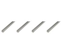 Alberts, profil en U, aluminium, dimensions 13 x 16 x 13 x 1,5 mm, longueur 2 mètres, finition argentée anodisée
