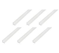Alberts, profilé en aluminium, argenté anodisé, dimensions 15 x 15 x 1 mm, longueur 2 mètres