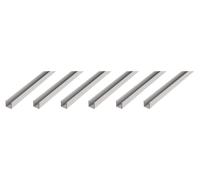 Alberts, profilé en aluminium de type BA, en forme de U, de couleur naturelle, dimensions 10 x 10 x 10 x 1 mm, longueur 1 mètre