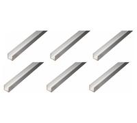 Alberts, profilé en aluminium de type BA, en forme de U, de couleur naturelle, dimensions 20 x 20 x 20 x 1,5 mm, longueur 1 mètre