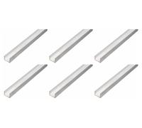 Alberts, profilé en aluminium de type BA, en forme de U, de couleur naturelle, dimensions 8 x 10 x 8 x 1 mm, longueur 1 mètre