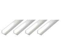 Alberts, profilé en aluminium, profil d'angle, finition naturelle, dimensions 35 x 65 x 2,5 mm, longueur 1 mètre
