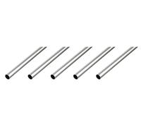 Alberts, profilé en aluminium, tube rond, finition naturelle, diamètre 10 x 1 mm, longueur 1 mètre