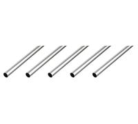 Alberts, profilé en aluminium, tube rond, finition naturelle, diamètre 20 x 1 mm, longueur 1 mètre
