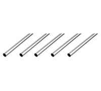 Alberts, profilé en aluminium, tube rond, finition naturelle, diamètre 25 x 1,5 mm, longueur 1 mètre
