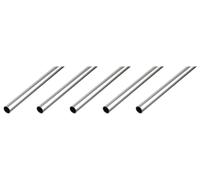 Alberts, profilé en aluminium, tube rond, finition naturelle, diamètre 30 x 2 mm, longueur 1 mètre