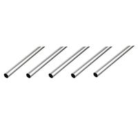 Alberts, profilé en aluminium, tube rond, finition naturelle, diamètre 6 x 1 mm, longueur 1 mètre