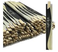 Albino Monkey Lot de 200 baguettes rondes jetables séparées | Idéales pour les sushis | Bâtonnets chinois en bambou - Baguettes jetables en vrac - Ustensiles jetables de qualité supérieure - (100