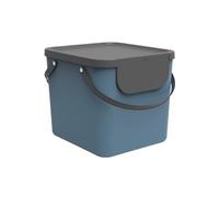 Albula Système de séparation des déchets 40l pour la cuisine, Plastique (PP) sans BPA, bleu/anthracite