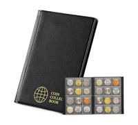 Album Collection Pièces Monnaie, Bekecidi 120 Pochettes Grille 3x3cm - Noir | Classeur Pieces de Monnaie Classeur Piece 2 Euros Pochette Rangement Monnaie de Paris Portable pour Pence Cents Dollars